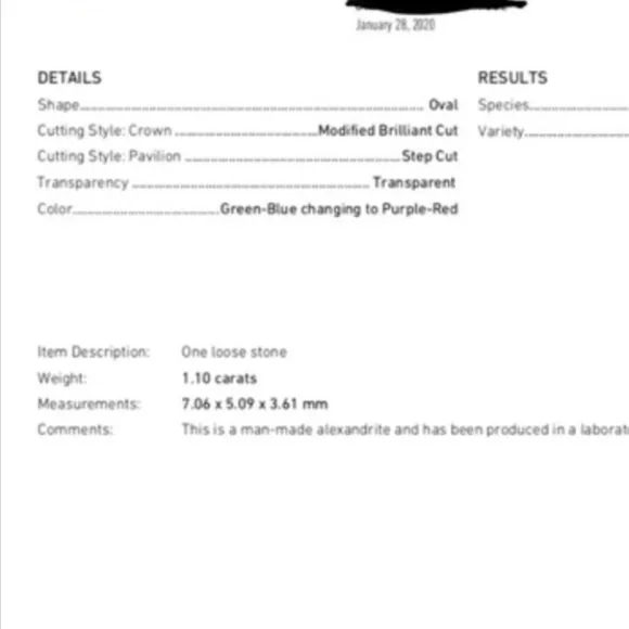 🌹FINAL PRICE REDUCTION $2000🌹 GIA CERTIFIED ALEXANDRITE AND DIAMOND RING - Picture 10 of 16